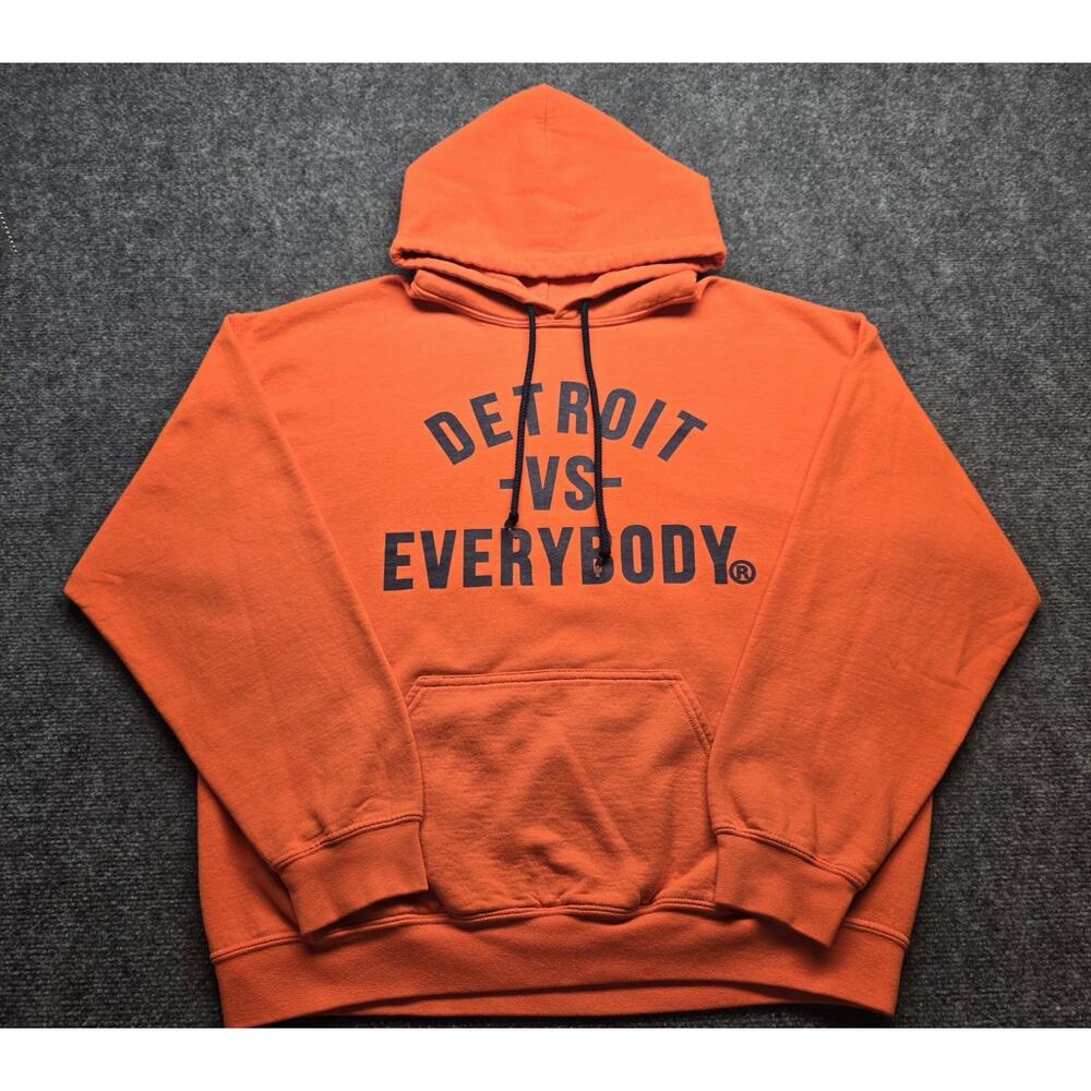 Detroit Tigers MLB vs. EVERYONE Orange Gildan Hoodie Pullover Sweatshirt LARGE